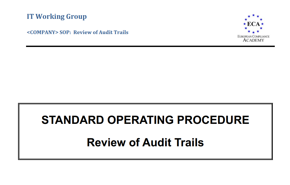 202510-ECA -Audit Trail Review SOP General Draft审计追踪审核实操指南-双语版下载-药研库