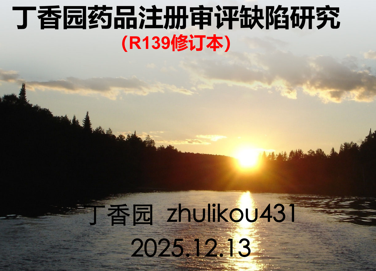 资源分享-202512-药品注册审评缺陷研究-by zhulikou431（丁恩峰老师）-药研库