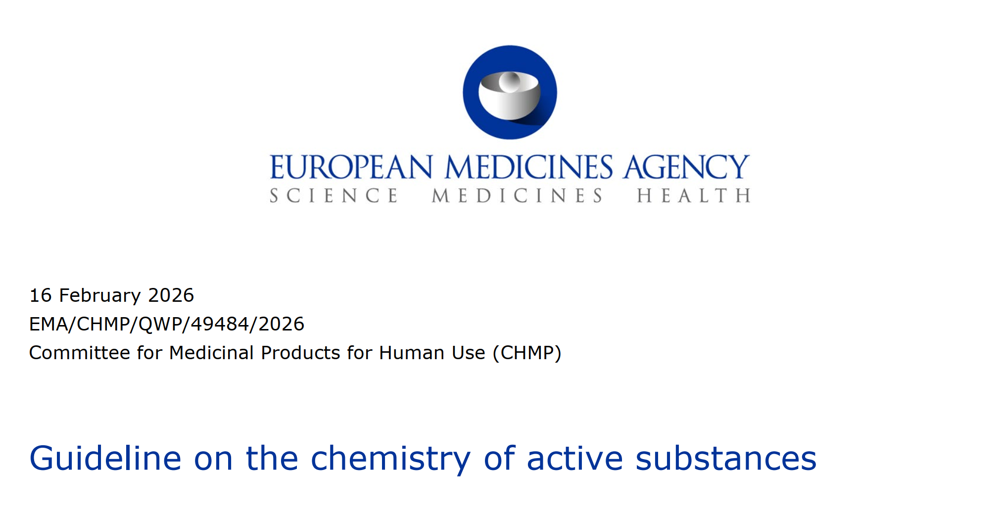 图片[1]-20260320-EMA-Chemistry of active substances (chemistry of new active substances)活性物质的化学指南-附下载-药研库